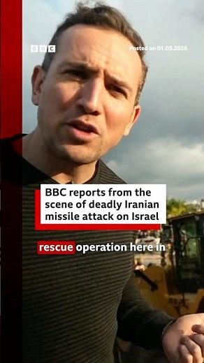 BBC reports from the scene of deadly Iranian missile attack on Israeli city. #MiddleEast #BBCNews