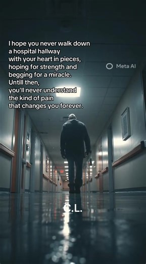 I hope you never walk down a hospital hallway with your heart in pieces, hoping for strength and begging for a miracle. Untill then, you'll never understand the kind of pain that changes you forever. #tiktok #hospital #hope #miracle #forever