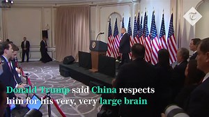 In a bizarre press conference, Donald Trump said China respects him for his "very very large brain" as the US President accused China of meddling in the upcoming midterm elections while he chaired the UN Security Council. | The Telegraph