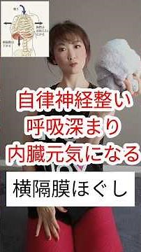 疲れやすい、自律神経乱れる人は横隔膜の動きがかたい、ストレスを感じた時ほど深呼吸#健康運動指導士 #腹式呼吸 #横隔膜 #ストレスケア #疲れ #副交感神経 #自律神経を整える #自律神経 #呼吸