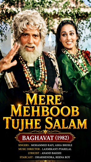 Mere Mehboob Tujhe Salam ❤️🌹 | Baghavat (1982) | Mohammed Rafi & Asha Bhosle | #shorts