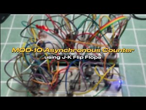 MOD-10 Asynchronous Counter using J-K Flip Flops