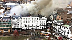 Fire hits 'oldest hotel in England' in Exeter, Devon