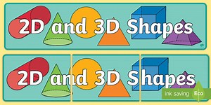 2D and 3D Shapes Banner