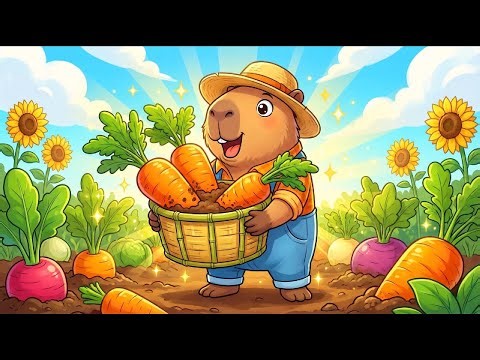 Capybara’s First Day as a Farmer! 🥕🌻 The Cutest Farm Adventure | Farm Animation