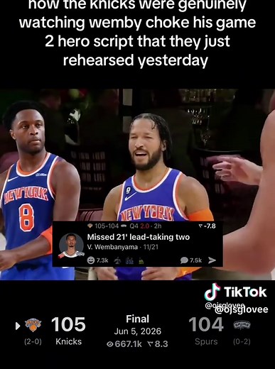 Wemby Rehearsed the Game-2 Shot — Knicks Reaction Caught