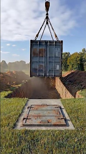 Backyard Builds a Hidden Underground Shipping Container Bunker