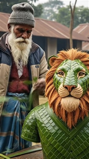 Creating a Lion from Leaves: A Unique Crafting Idea
