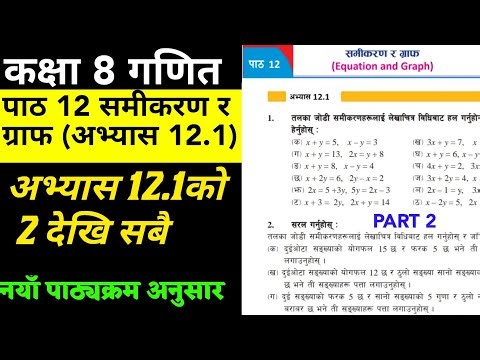 Class 8 math chapter 12 | Chapter 12 Exercise 12.1 | Math nepali medium 2080 |