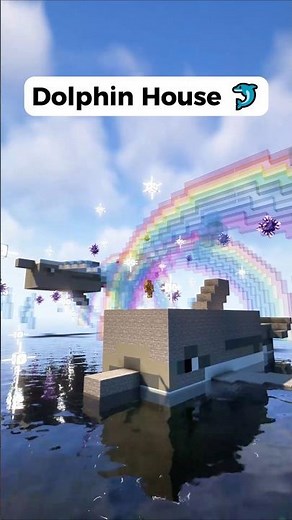 Minecraft Dolphin House 🐬🌈 #minecraft #minecrafttutorial #minecraftbuilding
