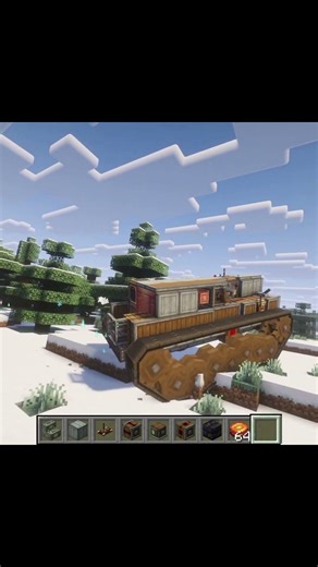 Minecraft Steam powered vehicle with Create. [Part 1]
