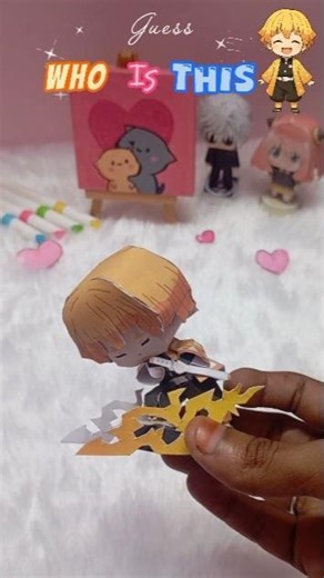 ✨ Cute Anime Paper Craft ✂️ zenitsu 💛