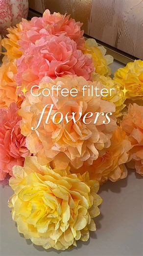 Michelle McRae on Instagram: "Easy Coffee Filter Flowers🌼 These are super simple, budget-friendly, and look absolutely beautiful in a centerpiece, or on a mantel or arch. 📌Comment COFFEE FILTER FLOWER for step-by-step directions and supplies. 🚨 Save this for your next craft night — you’ll love how easy it is and tag your bestie who loves DIY decor as much as we do!"