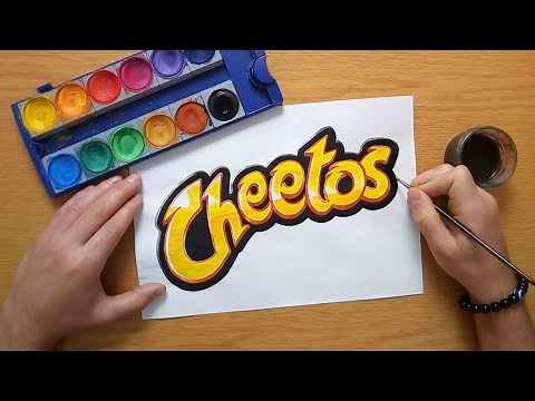 How to draw a Cheetos logo - Cómo dibujar el logo de Cheetos