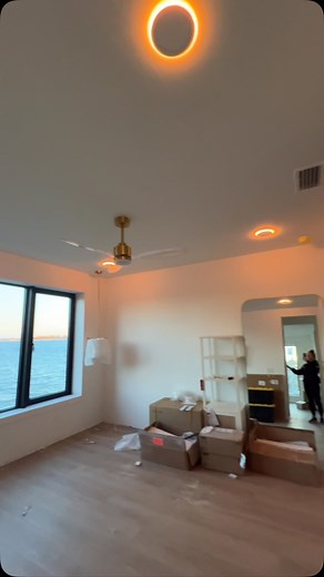 112K views · 2.2K reactions | ✨Comment “Link” and I’ll DM you the LED lights we used!✨ If you have wafer LED lights in your house you can easily change it to this style! DIY project! | EastCoastFloridaDIY | Facebook