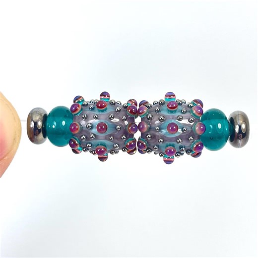 Handmade Lampwork Glass Beads With Spacer Beads – Pair for Earrings, Artisan Jewelry Making - Etsy