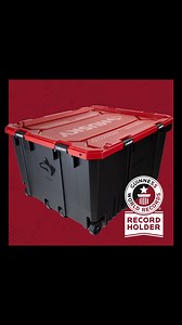 3.4K views · 12 reactions | The Husky 170 Gallon Pro Grip Tote isn’t just big — it’s record-breaking. Now officially recognized by the Guinness World Records as the largest retail plastic storage container, this beast of a bin is built for serious storage with rugged durability and massive capacity. Available exclusively at The Home Depot. | Kreate | Facebook