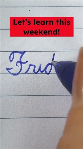 How to write in cursive “Friday“ begin cursive handwriting
