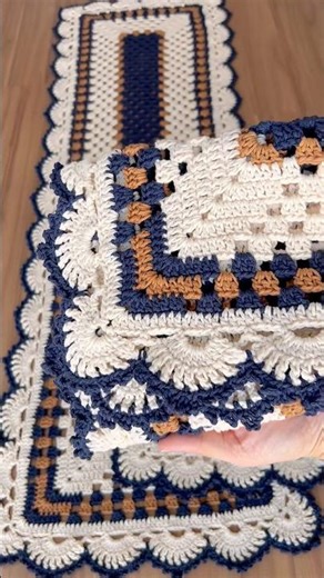 Rectangular crochet kitchen set step-by-step crochet rug, Alessandra's crochet video tutorial.