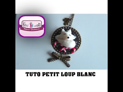 TUTO fimo PETIT LOUP BLANC EN PATE POLYMERE CERNIT