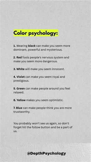 Colour Psychology #colourpsychology #quotes #wisdom #psychology #life