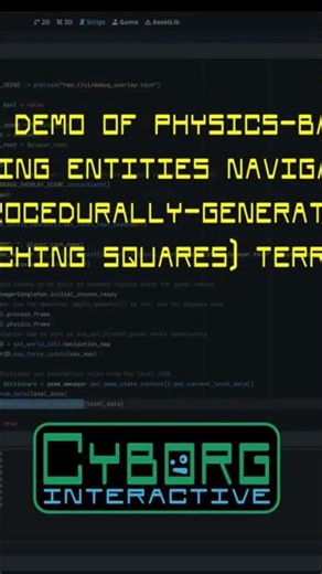 Tech demo of swarming and procedurally generated terrain #swarming #boids #proceduralgeneration