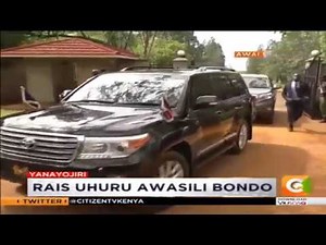 Rais Kenyatta awasili nyumbani kwa Raila Odinga Bondo