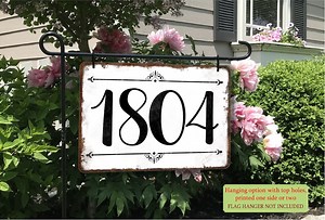 Farmhouse Custom Address Hanging Sign, Cute Rustic Country Sign, Easy to Hang Weather-resistant Aluminum, 8 X 12 House Numbers - Etsy