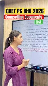 CUET PG BHU 2026 | Counselling Process Document List Admission #cuetpg2026 #cuetpg #nta