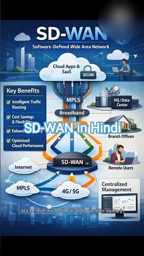 SD-WAN explain in a simple and systematic way, visually and easily #shorts