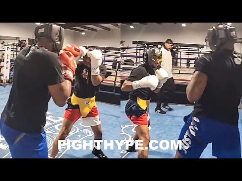 SHAKUR STEVENSON SPARRING HEAVYWEIGHT JARED ANDERSON