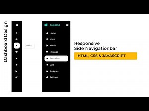 Responsive Side Navigation Bar in HTML CSS And JavaScript | Dashboard Sidebar Menu