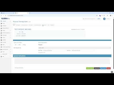 Alora Training – Treatment Visit (PTA & COTA)