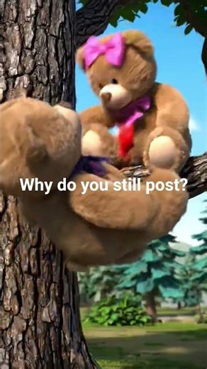 The PERFECT scratching tree! 😂 #nature #bear