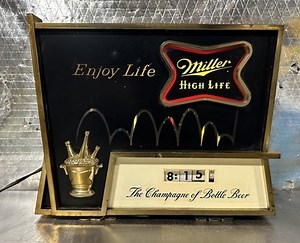 Vintage 1959 Miller High Life Beer Bouncing Ball Lighted Motion Sign Clock | eBay