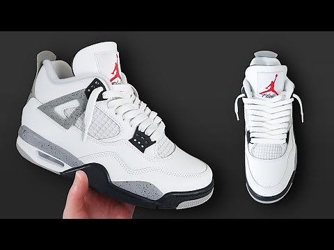HOW TO LOOSELY LACE JORDAN 4's | AIR JORDAN 4 LACE STYLE FEATURING WHITE CEMENT