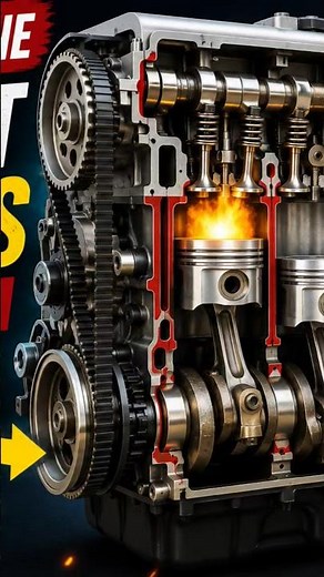🔥 Piston Engine Working Animation | Inside Car Engine 3D Rotation Explained ⚙️