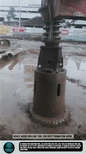 Heavy auger drilling tool for deep foundation work #tools