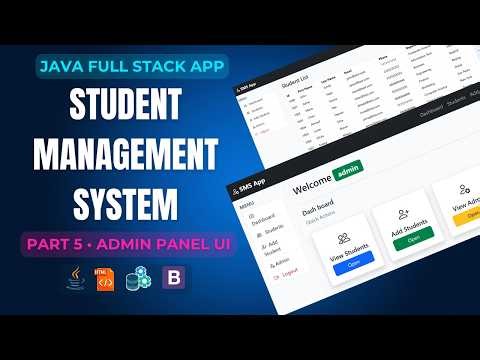 Part 5 | Admin Dashboard Layout (Navbar + Sidebar) | Java Student Management System