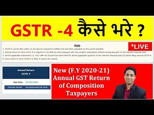 New GST Return GSTR-4 Live filing| How to file GSTR-4| GST Annual Return of Composition Taxpayers