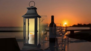 Watch Black Hurricane Lanterns with Clear Glass Panels on Amazon Live