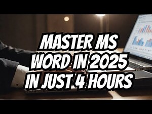 MS Word Full Course Video Tutorial For Beginners 2025