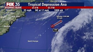 Tropical Depression Ana expected to dissipate Monday, forecasters say