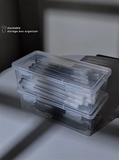Transparent Stationery Organizer Box