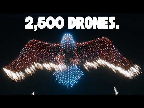 2,500 Drones! Fourth of July Drone Show for America's 250th