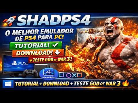 🚀 SHADPS4 THE BEST PS4 EMULATOR FOR PC! 🎮 TUTORIAL + DOWNLOAD + GOD OF WAR 3 TEST 🔥