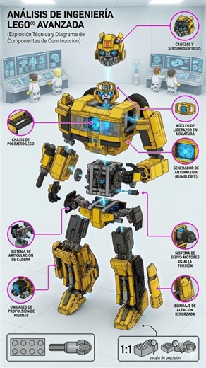 🦾 ¡BUMBLEBEE EN DETALLE! 🏗️ #LEGOEngineering #Transformers