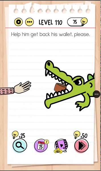 Brain Test Level 110 Walkthrough