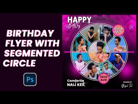 Photoshop Tutorial: Create a Stunning Birthday Flyer with Circle Photo Segments