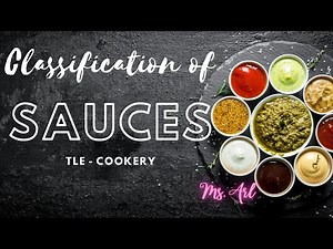 Classification of Sauces | Cookery | TLE